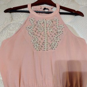 Dusty pink maxi dress size M, nigth party or cocktail party
